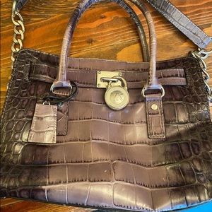Michael Kors Gray Croc print bag